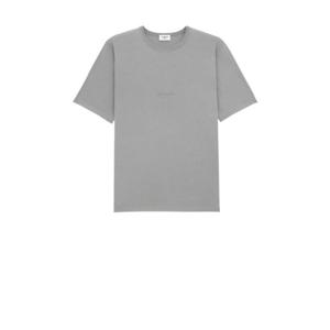 생로랑 반팔 티셔츠 818535 YBHD21467 GRIS VERT BLANCHI