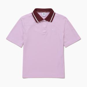 [30%OFF] 르꼬끄골프 여성 변형 절개 포인트 반팔 카라 티셔츠 (GQ122LTS39)