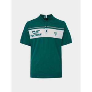 [와이드앵글] WMM25K71G8  CO 보더 스트라이프 폴로 스웨터 M (Green)