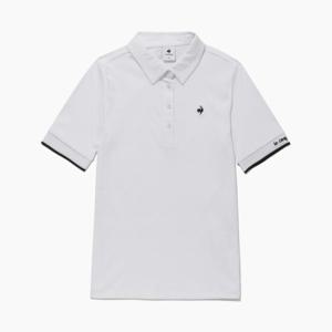[30%OFF] 르꼬끄골프 여성 소매배색 골지 반팔 티셔츠 (GQ122LTS34)