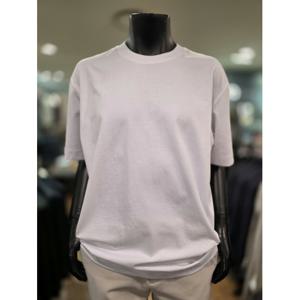 [바쏘옴므] Z2KR21A S/S 화이트 백프린팅 세미오버핏 반소매 티