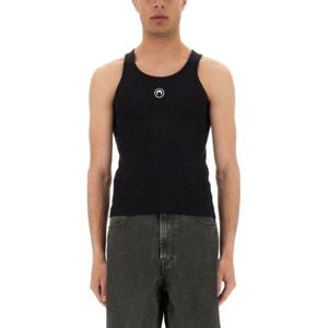 마린세르 리브 피티드 블랙 슬리브리스 탑 MTT081A CJER0011BK9