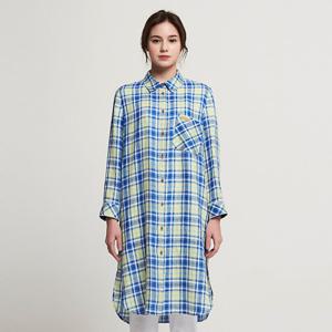 [올리비아로렌]린넨 체크 패턴 블라우스___VVCNLVM3441