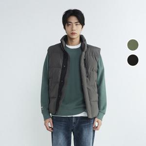 [버커루]남성 폴리 지퍼포켓 하이넥 다운 베스트 B234DW010P