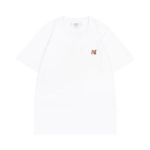 메종키츠네 LW00105KJ0008 P100 폭스헤드 패치 반팔 티셔츠