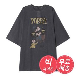 [리빌모아]남자 빅사이즈 바벨 뽀빠이 반팔 티셔츠 AC5-TSH-Q007