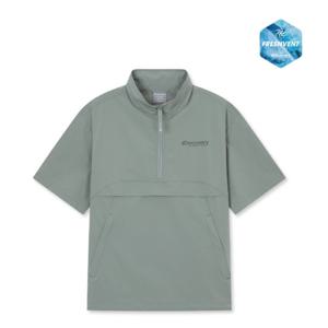 디스커버리 키즈 프레시벤트 경량 우븐 하이넥 트레이닝 반팔 아노락 DKTR77053-KAS