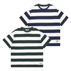 에꼴리에 세이브존03 5부 빅보더 스트라이프티셔츠 25B0407-BL/GN