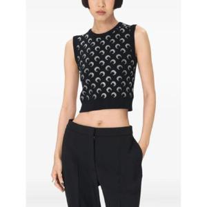 25 SS 마린세르 라인스톤 장식 니트 베스트 WTK043ARKNI0001 TP437930031