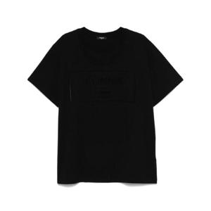 25 SS 발망 플록 로고 티셔츠 EH1EG028BC88 TP432263091