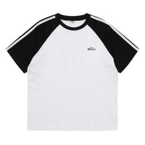 에꼴리에 세이브존03 4부 2선 트랙 라글란 티셔츠 24B5701-WT