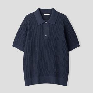 [리빌모아]남자 데일리 부클 단작 카라 반팔 니트 AS5-KNH-Q006-