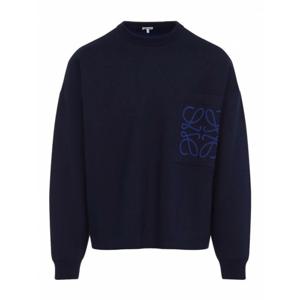 [LOEWE] 라프리마 남성 크루 넥 Anagram 포켓 스웨터 H526Y14KKI5110 Dark Blue /8