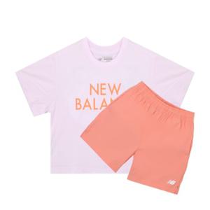 뉴발란스키즈트레이닝세트 PQC NK9YFB203G-26 여아 크롭 우븐 바지 셋업