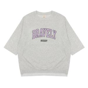 에꼴리에 세이브존03 틴톡 6.5부 레이어드 레터링 티 22P0783-GY