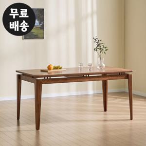 포레 고무나무 원목 식탁 테이블 6인용 1800 월넛