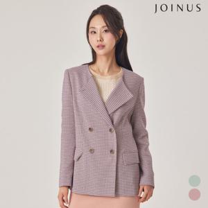 [조이너스] 린넨잔체크더블자켓_JACU4-WJK120
