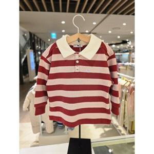 [블루독베이비] 25 FW(레드)스트라이프 스웨트셔츠(45A1933402)유아 등원 백일 돌 선물 조카 아가옷 간절기