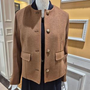 [BCBG] 비씨비지 겨울24 라운드 숏 캐시 코트 B4D9H851