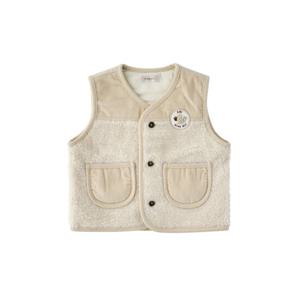 M밍크뮤D 25FW (BE)로미코듀로이퍼배색베스트 가을겨울 조끼 (35A1522501)