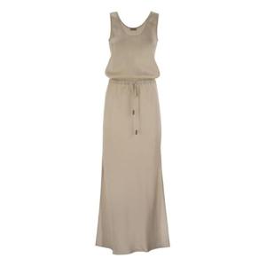 BRUNELLO CUCINELLI 드로스트링 장식 비스코스 블렌드 롱 원피스 1898011