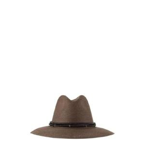 BRUNELLO CUCINELLI 레더 밴드 장식 페도라 1898044