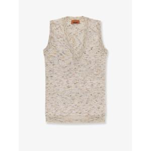[MISSONI] 라프리마 여성 티셔츠 앤 탑 멀티컬러 비스코스 블렌드 위드 시퀸 DS25SK0VBK045B S01GI Bianco /12