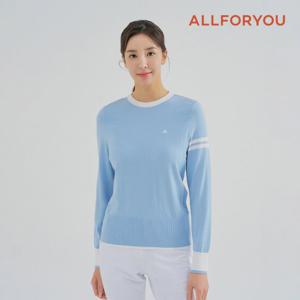 [올포유] 23FW 여성 배색 포인트 라운드 니트 AWSRM8267-920