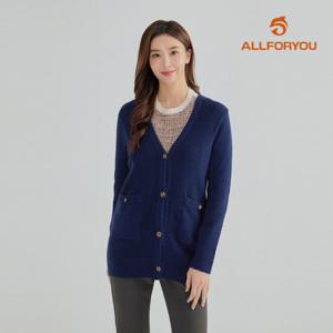 [올포유] [모델착장] 여성 솔리드 브이넥 니트 롱가디건 ALSCL8421-915