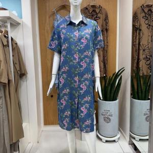 클리지 DP01 플라워 프린팅 셔츠형 원피스 CP5WOP41