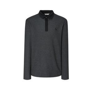 헤지스 골프 남성 24FW 스테디셀러로고 긴팔 폴로 티셔츠 (MELANGE BLACK) WPTS4D752BK