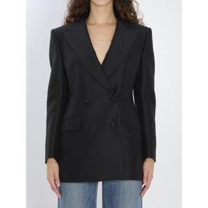 DOLCEGABBANA Double-breasted jacket in faille F29N7TN0000