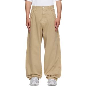 베트멍 청바지 베이지 힙합 데님 진 252669M186007