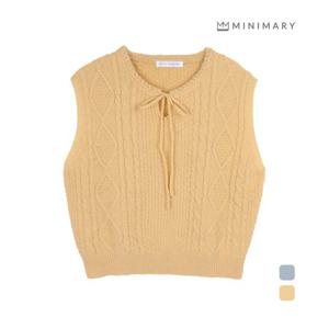 [미니마리] 리본라운드니트베스트 (MM43VT16)