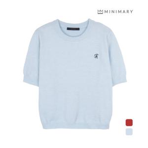 [미니마리] 레터링자수하프니트 (MM43TS12)