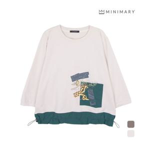 [미니마리] 밑단배색스트링티셔츠 (MM43TS14)