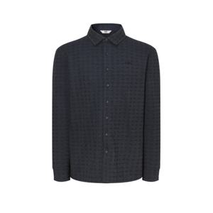 닥스 골프 남성 24FW 스테디셀러레터로고 체크 긴팔 폴로 셔츠 (NAVY) WGTS4D652N2