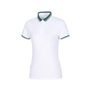 와이드앵글골프반팔티 KQJ WWM24271W2 여성 CO 그라데이션 카라 폴로 티셔츠 L (White)