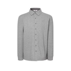 닥스 골프 남성 24FW 스테디셀러레터로고 체크 긴팔 폴로 셔츠 (GRAY) WGTS4D652G2
