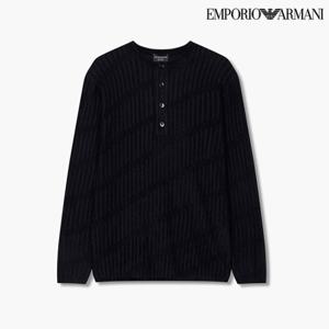 [엠포리오 아르마니]남성 헨리넥 롱 슬리브 니트 풀오버(A515328053)(950000)