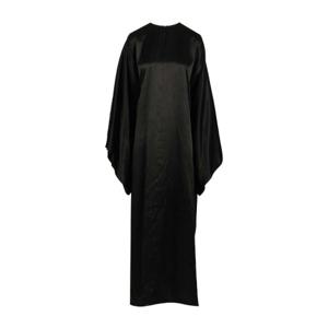 발렌시아가 블랙 롱 슬리브 루즈 핏 맥시 원피스 843933TSN03 1