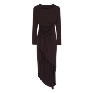 25 SS 아멘 draped long sleeve asymmetric dress AMW25502094 TP441145791