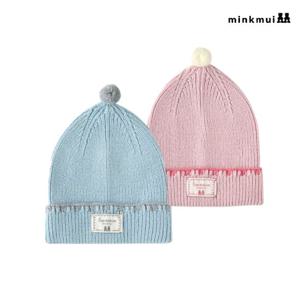 [밍크뮤](2종택1) 멜로폼폼니트비니 35A14-802-01.02 [백일/돌/출산선물]