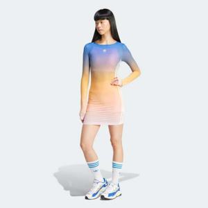 아디다스 원피스 IST 여성 아디다스 올오버 프린트 롱슬리브 미니 드레스 JF8267