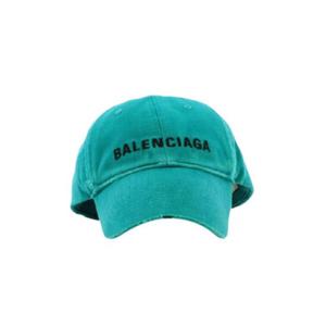 발렌시아가 로고 프론트 캡 그린 블랙 673319410B20360