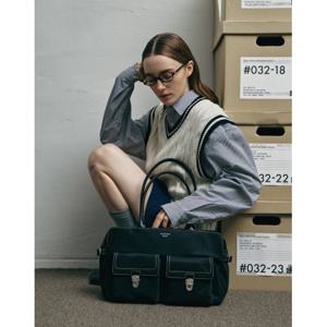 [질스튜어트] 블랙 포켓 나일론 라지 숄더백 (15인치노트북수납) JABA5E769