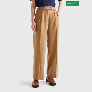 [베네통] Pintuck long wide pants 3F_4962DF03Y_94A