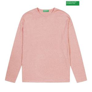 [베네통] Drop shoulder loose fit t-shirt 3F_3JLVD102E_PK