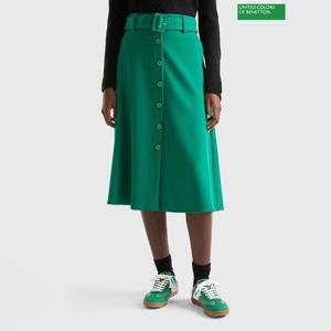 [베네통] Button belted long skirt 3F_49HHD001V_1U3