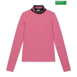 [베네통] Color line neck t-shirt 3F_3P4ZD200Q_11F